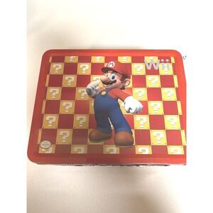 Nintendo Super Mario Wii Metal Tin Lunch Box Red Question Block OS